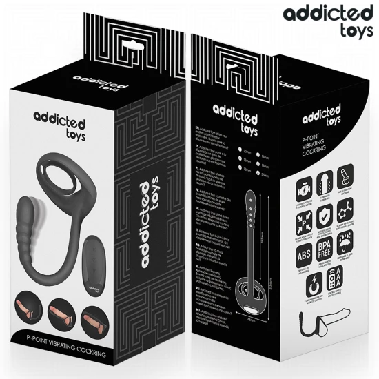 Inel vibrator pentru penis cu stimulare P-spot, telecomandă