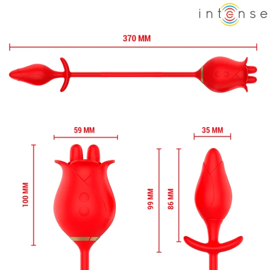INTENSE - Stimulatoare duble clitoridiene, Melanie, cu limbă în zigzag