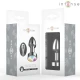 INTENSE - Plug anal metal vibrat cu lumini LED și telecomandă, mărimea S