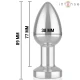 INTENSE - Plug anal metalic vibrat cu lumini LED și telecomandă - Mărime M