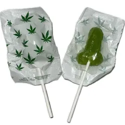 1 Bomboană tip penis, aromă cannabis