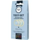 Set test 3 prezervative de dimensiuni diferite + bandă de măsurat