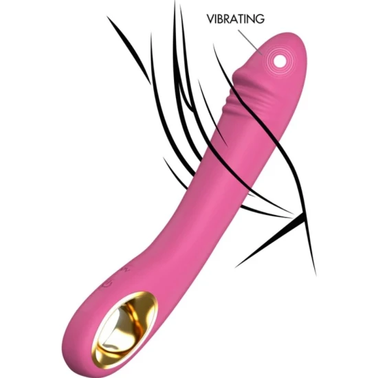 Vibrator G-spot Maia din silicon și ABS, roz, 21 cm