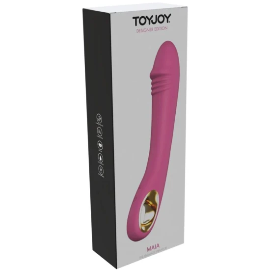 Vibrator G-spot Maia din silicon și ABS, roz, 21 cm
