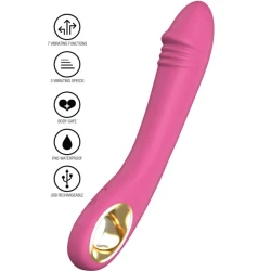 Vibrator G-spot Maia din silicon și ABS, roz, 21 cm