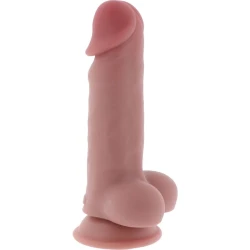 Penis realist deluxe extra gros cu testicule, 17 cm