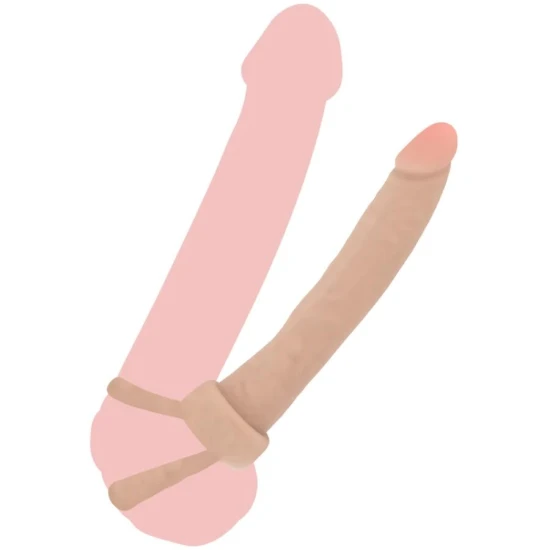 Jucărie Anală Tip Penetrator dublu, Silicon, 16 cm, Roz deschis