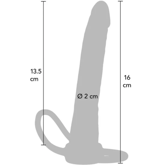 Jucărie Anală Tip Penetrator dublu, Silicon, 16 cm, Roz deschis