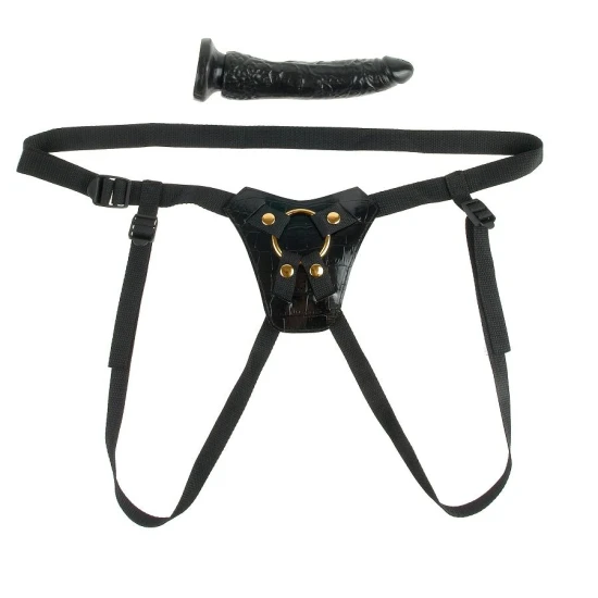 Strap-On Designer - Elegant, Negru, Mărime Ajustabilă