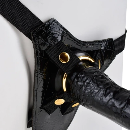 Strap-On Designer - Elegant, Negru, Mărime Ajustabilă