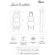 Body sexy Limpid Snowflakes - Decupat, Alb, L/XL