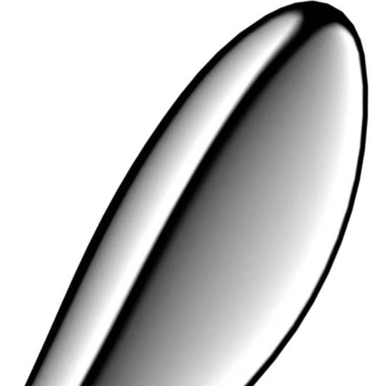 DILDO DUBLU, DIN OȚEL INOXIDABIL - Negru