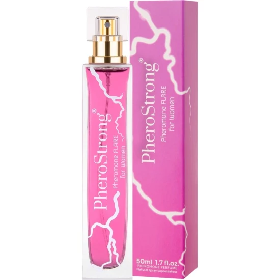 Parfum cu feromoni tip Flare, pentru femei, Roz, 50 ml