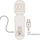 Vibrator Mini - 16 Funcții, Negru, Tulip