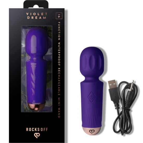 Vibrator Mini - 16 Funcții, Violet, Reîncărcabil