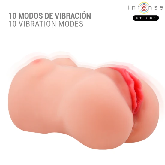 INTENSE DEEP TOUCH - Vibrator & masturbator cu aspirație, Catherine, Roz