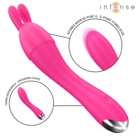 INTENSE - Vibrator tip model cu 20 de moduri și capete interschimbabile