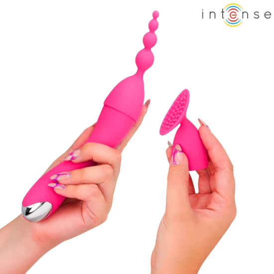 INTENSE - Vibrator tip model cu 20 de moduri și capete interschimbabile