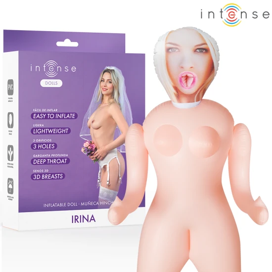 PĂPUȘĂ INFLATABILĂ IRINA - INTENSE DOLLS - PĂPUȘĂ INFLATABILĂ CU TREI ORIFICII