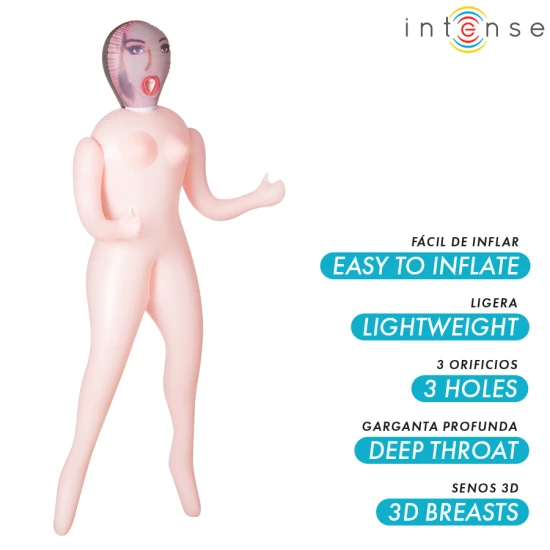 PĂPUȘĂ INFLATABILĂ MONIQUE - trei orificii
