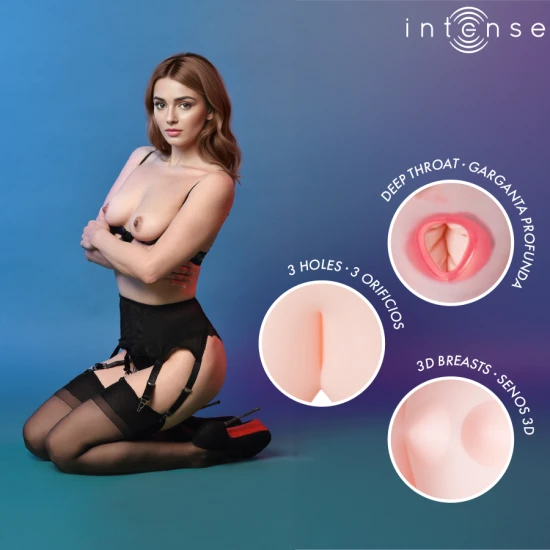 PĂPUȘĂ INFLATABILĂ MONIQUE - trei orificii