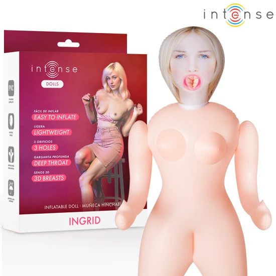 INTENSE DOLLS - Păpușă gonflabilă Ingrid, 3 orificii, 1.45 m