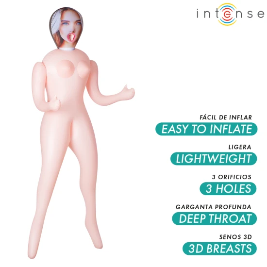 PĂPUȘĂ INFLATABILĂ NICOLE - CU TREI ORIFICII
