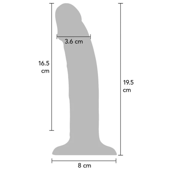 Dildo Vibrator - Realistic, Mov, 19.5 CM