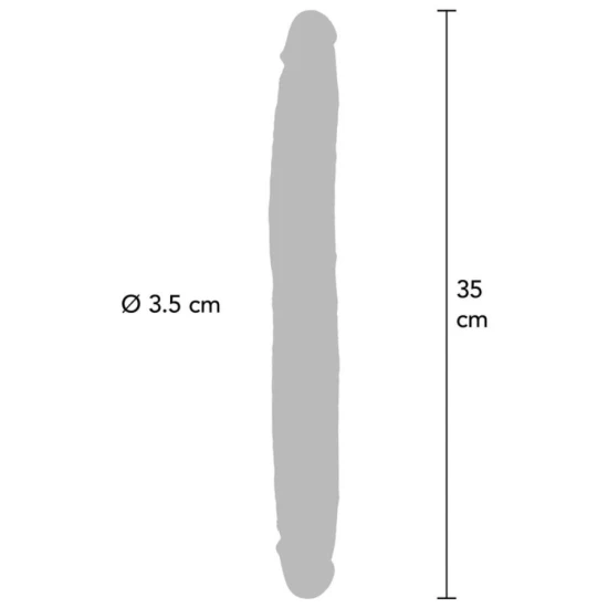 Dildo Dublu-Încheiat - Realist, Caramel, 35 cm