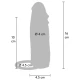 Penis sleeve din silicon - Culoare caramel, 16 cm
