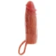 Penis sleeve din silicon - Culoare caramel, 16 cm