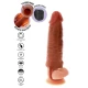 Penis Sleeve - Model Vibrant, Culoare Caramel, 16 cm