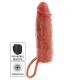 Penis Sleeve - Model Vibrant, Culoare Caramel, 16 cm