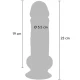Dildo Realistic - Extra Gros, 23 CM, Alb