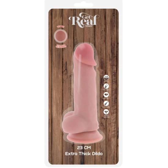 Dildo Realistic - Extra Gros, 23 CM, Alb