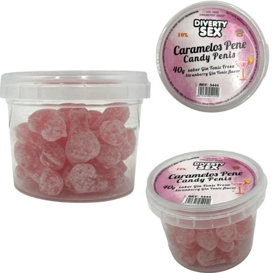 DIABLO - Bomboane tip penis, Gin & Tonic, picante - 20 g