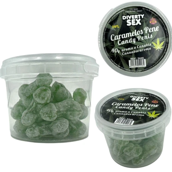 20 Bomboane tip penis cu aromă de cannabis