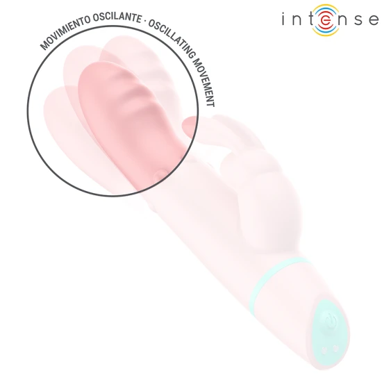 INTENSE - Stimulator & vibrator tip iepure cu mișcare oscilantă, Roz