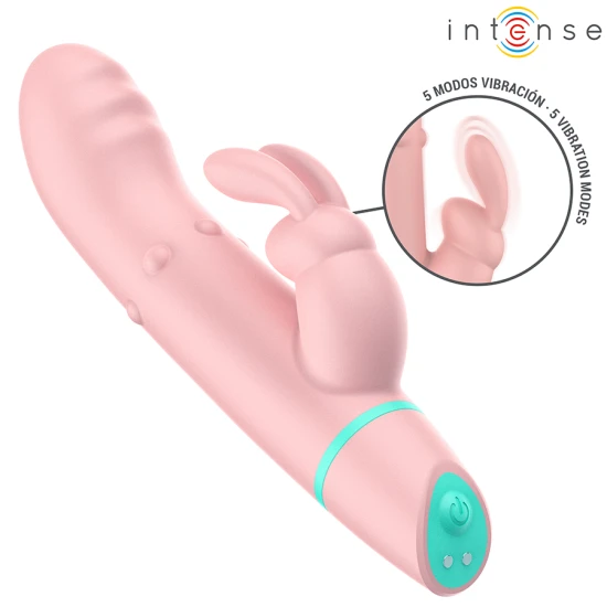 INTENSE - Stimulator & vibrator tip iepure cu mișcare oscilantă, Roz