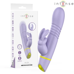 INTENSE - Stimulator Rabbit & Vibrator cu împingere, Roz