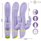 INTENSE - Stimulator Rabbit & Vibrator cu împingere, Roz