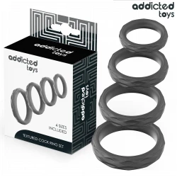 Set inele penis texturate, 4 dimensiuni
