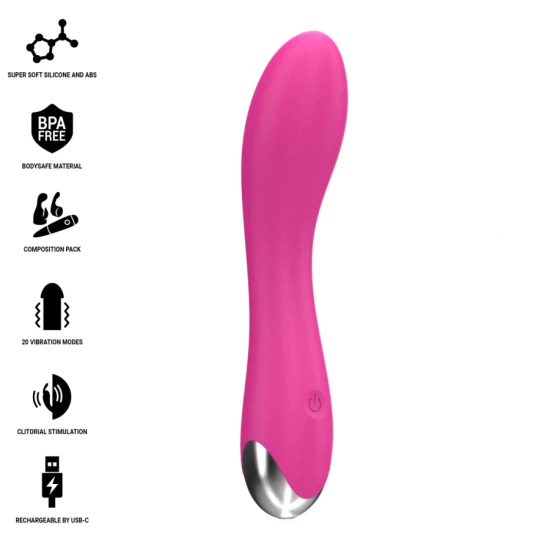 INTENSE - Vibrator tip model cu 20 de moduri și capete interschimbabile