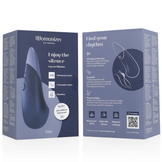 Vibrator tip lay-on silențios, Dark Blue