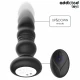 Plug anal cu vibrații și împingeri, LED, telecomandă, Negru
