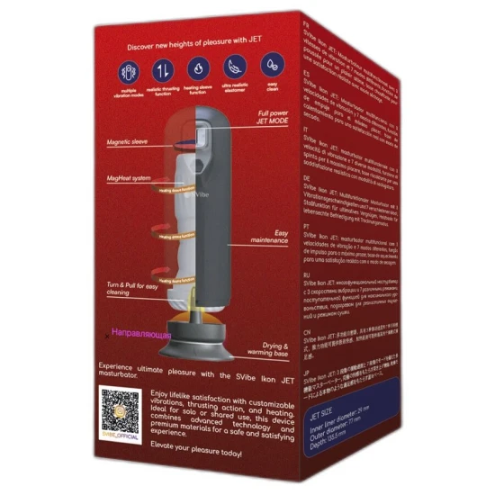 Masturbator multifuncțional din materiale premium, negru