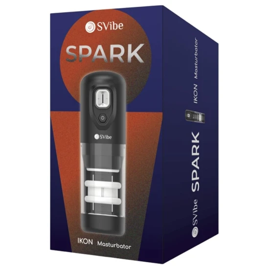 Masturbator Ikon Spark - Thrusting & Rotation, Negru, Unic