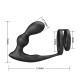 Plug anal vibrator cu inel pentru penis, telecomandă, Negru