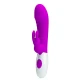Vibrator Iepuraș din silicon, mov, 21 cm