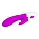Vibrator Iepuraș din silicon, mov, 21 cm